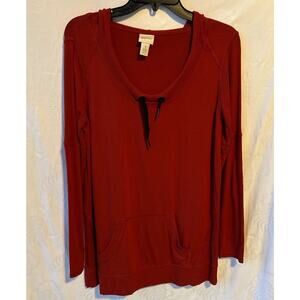 Chico's Zenergy Hoodie Womens Medium Red Athleisure Gorpcore